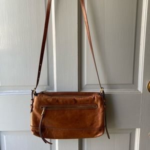 HOBO brown leather crossbody bag